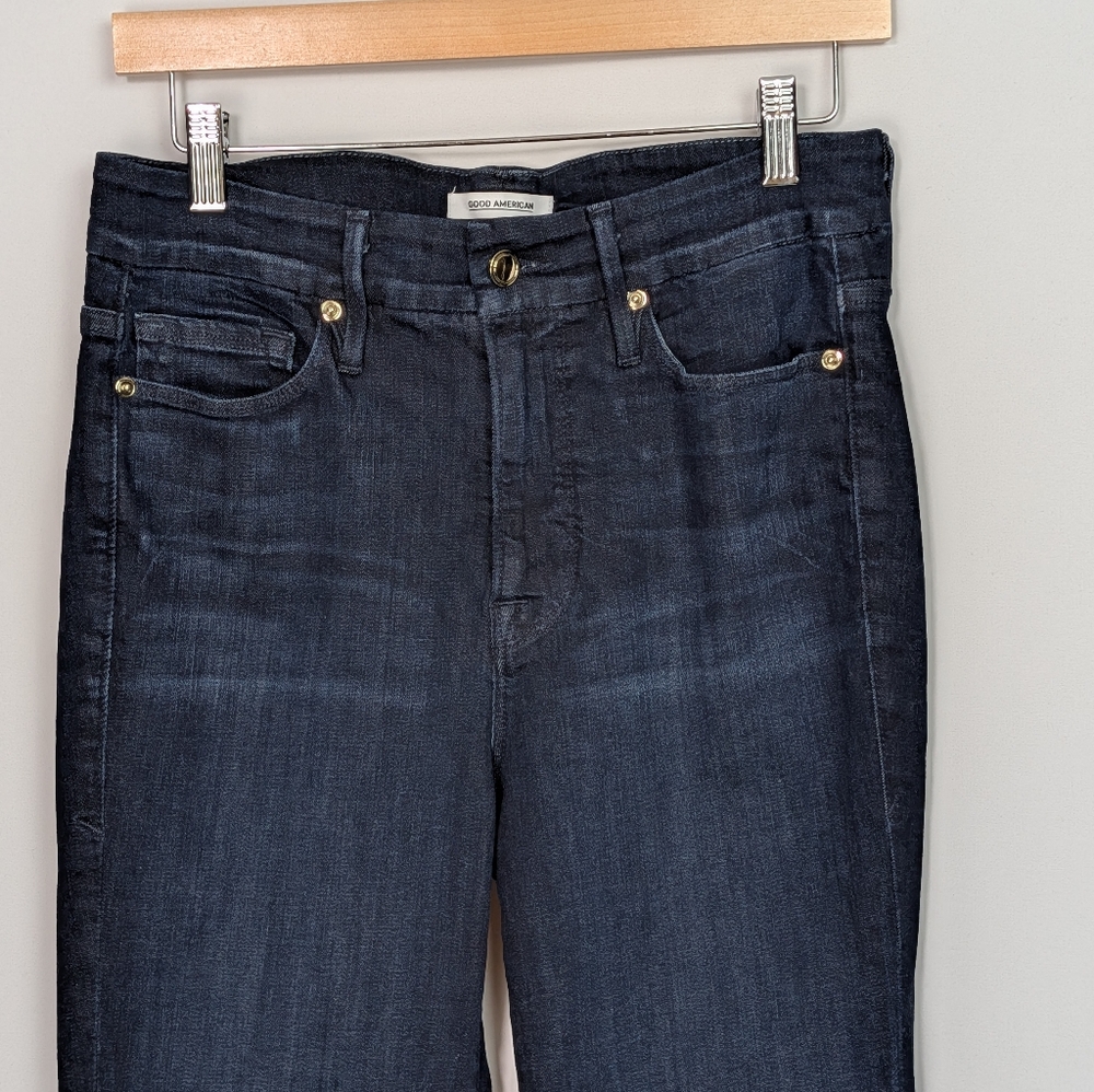 Good American Good Legs Jeans Dark Wash High Rise Skinny Stretch Denim - Picture 5 of 12